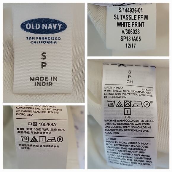 Old Navy Floral Fit Flare Midi Dress Sleeveless Self Tie Keyhole Boho Cottage - Picture 10 of 10